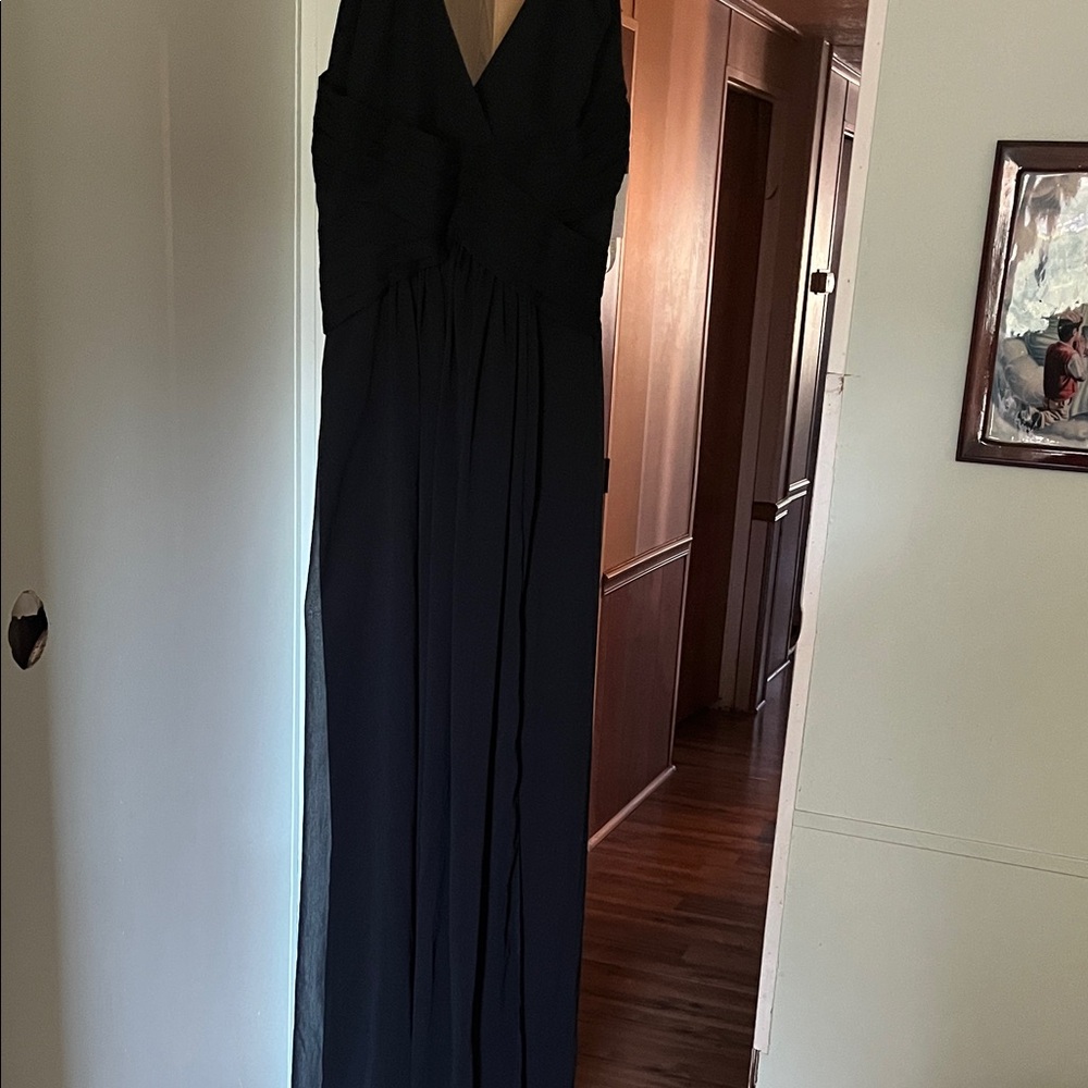 David's Bridal Black Maxi Dress